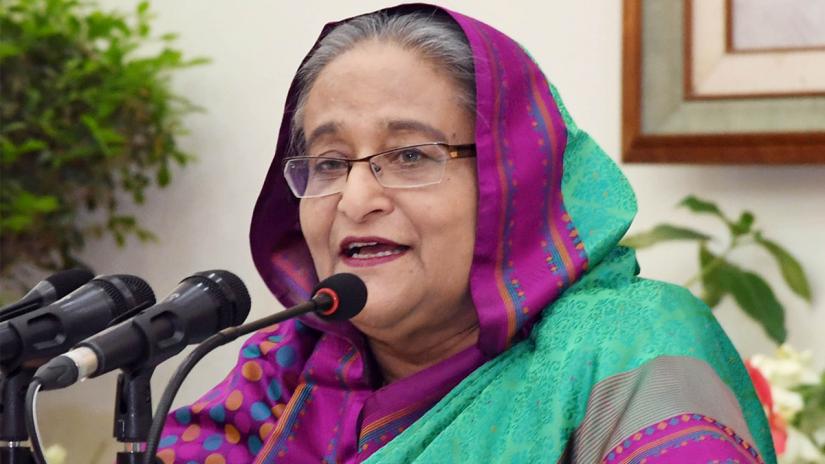 Prime Minister Sheikh Hasina meets the press following her visit to the Kingdom of Saudi Arabia. Photo/PID