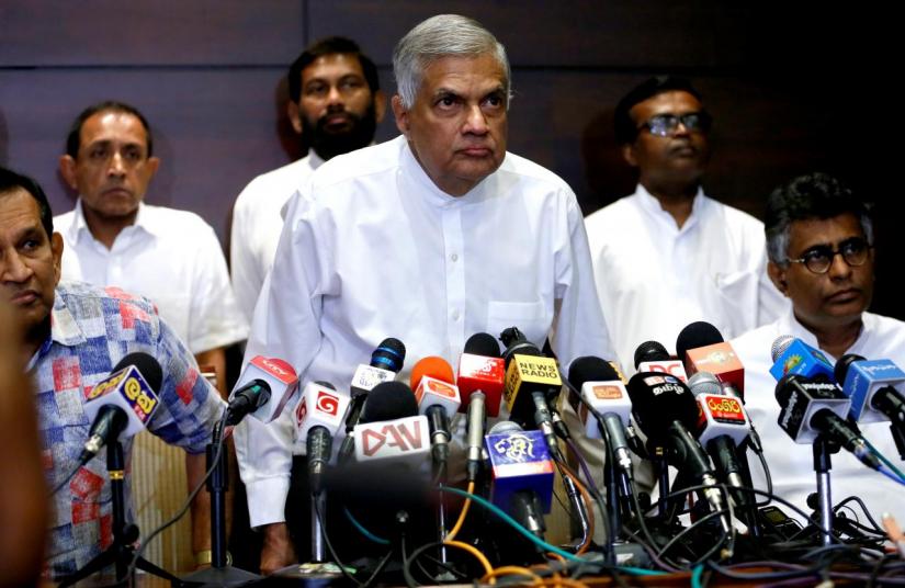 Sri Lanka`s ousted Prime Minister Ranil Wickremesinghe arrives at a news conference in Colombo, Sri Lanka October 27, 2018. REUTERS