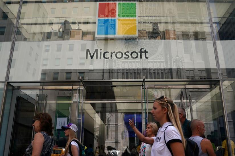 A Microsoft store is pictured in New York City, New York, U.S., August 21, 2018. REUTERS/FILE PHOTO