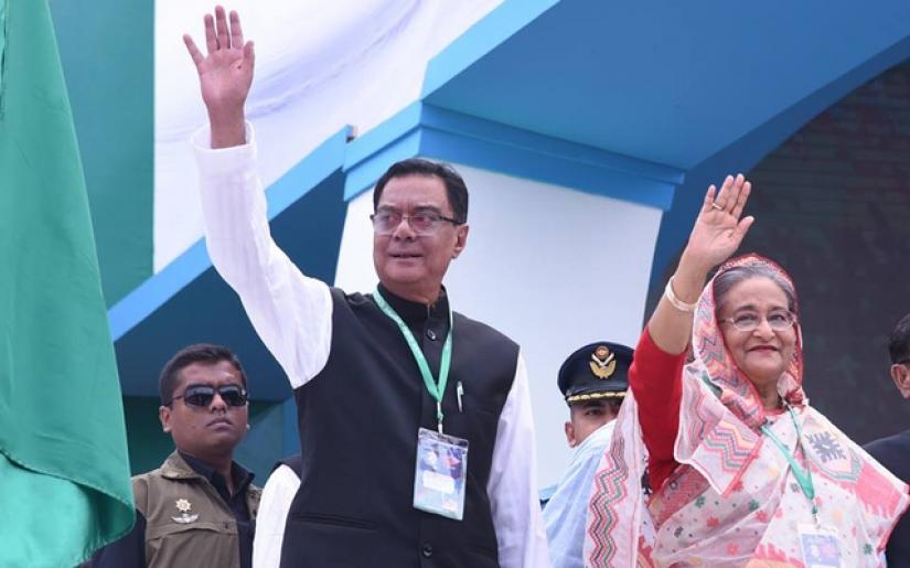 Syed Ashraful Islam is seen with Awami League chief and Prime Minister Sheikh Hasina in this 2016 photo during the party’s 20th National Council.