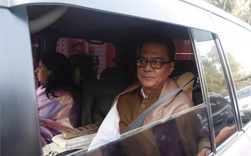This 2014 photo shows Syed Ashraful Islam with his wife Sheila Islam entering the Bangabhaban to be sworn in as a minister.