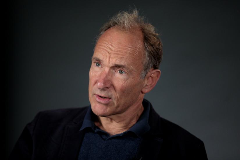 World Wide Web founder Tim Berners-Lee speaks during an interview at the Mozilla Festival 2018 in London, October 27, 2018. REUTERS/file photo