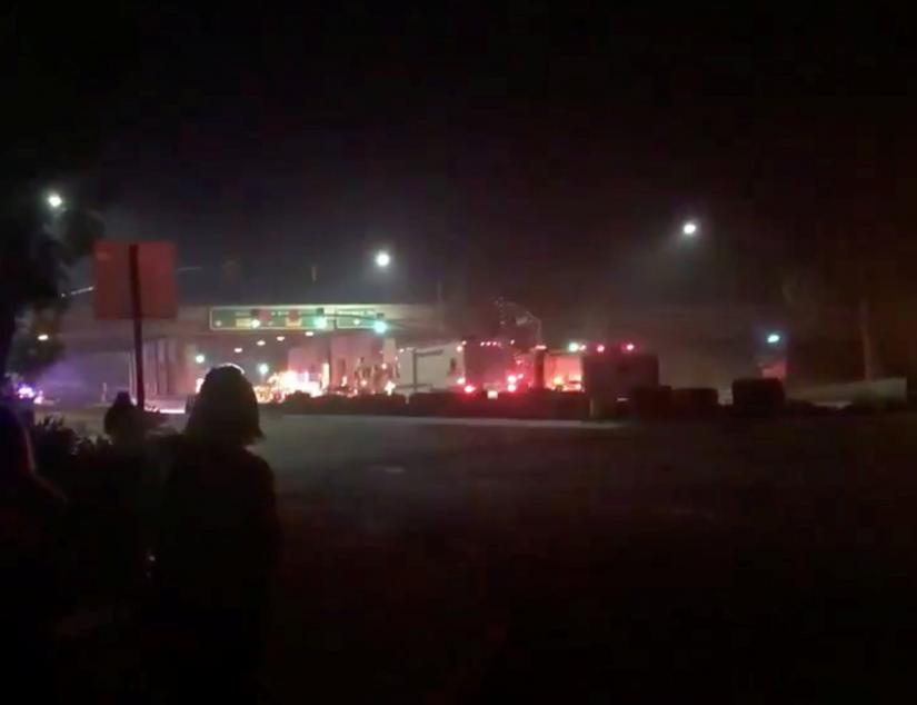 First responders are seen outside Borderline Bar and Grill in Thousand Oaks, California, U.S. November 8, 2018 in this still image obtained from a social media video. NICK STEINWENDER via REUTERS