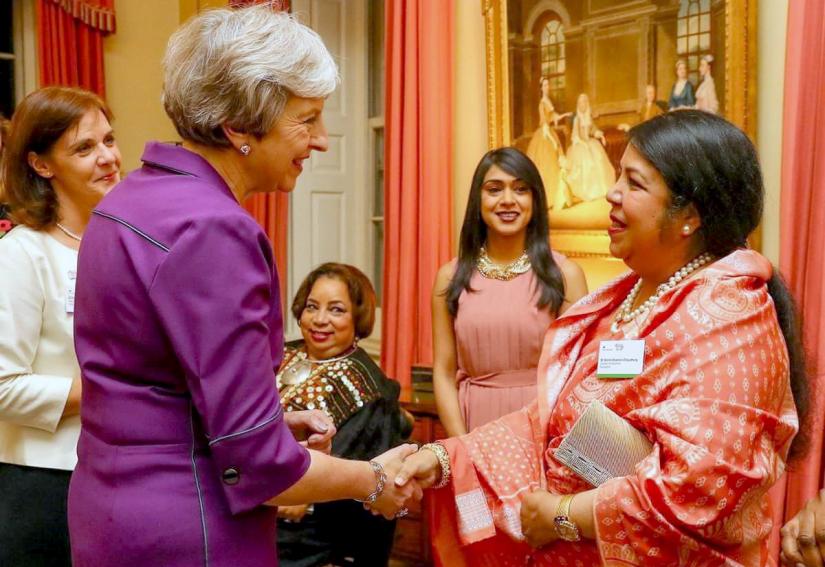 Speaker Shirin Sharmin Chaudhury met with the British Prime MInister Theresa May on Wednesday (Nov 7)