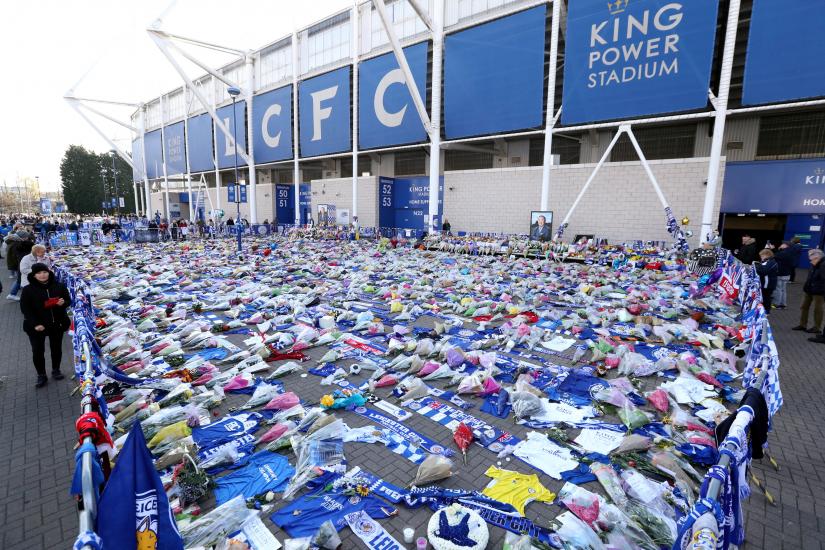 Leicester City mourn and honour the victims of the helicopter crash. Oct 31. REUTERS