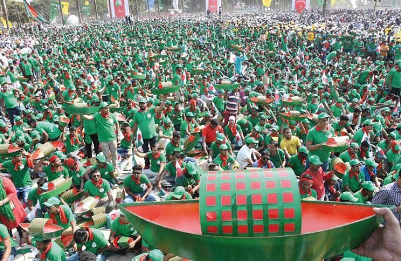 Awami League supporters are seen at party rally at Dhaka`s Suhrawardy Udyan in this March 2018 photo. FOCUS BANGLA