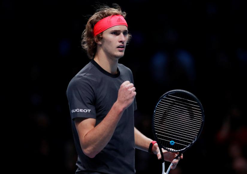 Germany`s Alexander Zverev reacts during his semi final match against Switzerland`s Roger Federer. ATP Finals - The O2, London, Britain - Nov 17, 2018. Action Images via Reuters