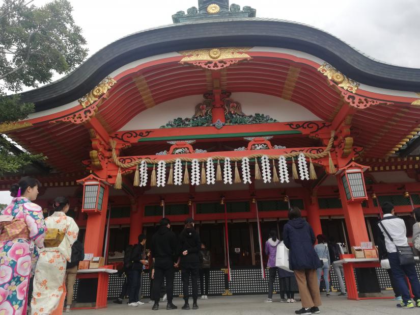 The main shrine of at Fushimi Inari Taisha