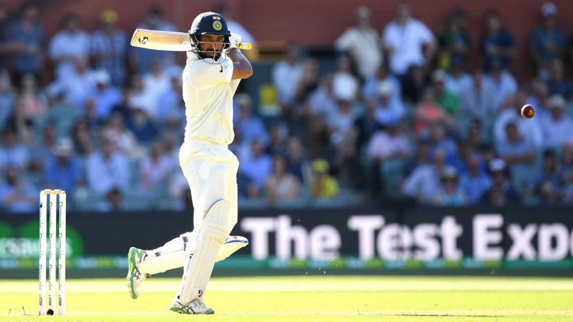 India`s Cheteshwar Pujara looks on after playing a shot during day one of the first test match between Australia and India at the Adelaide Oval in Adelaide, Australia, December 6, 2018. APP/Dave Hunt via REUTERS