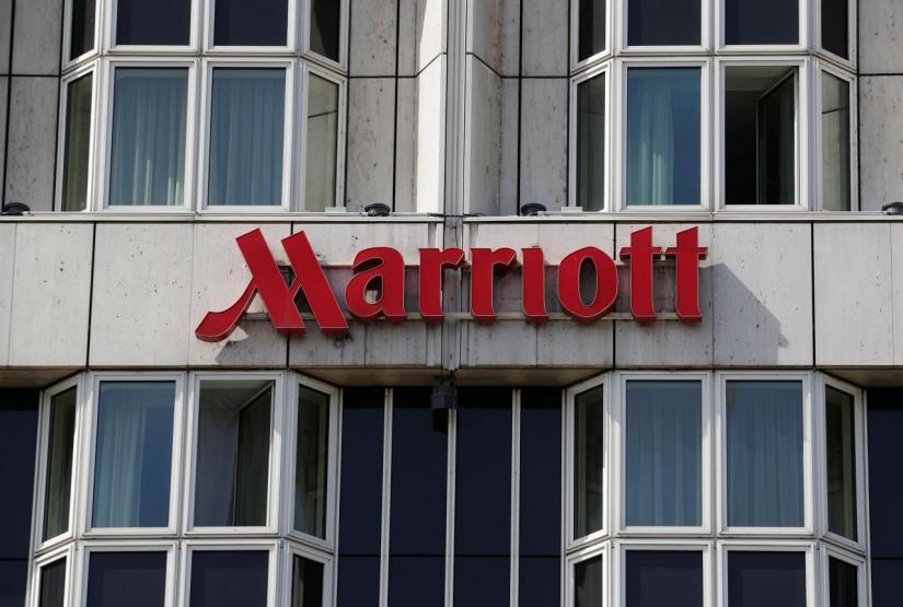 Logo of Marriott hotel is seen in Vienna, Austria April 9, 2018. REUTERS/FILE PHOTO
