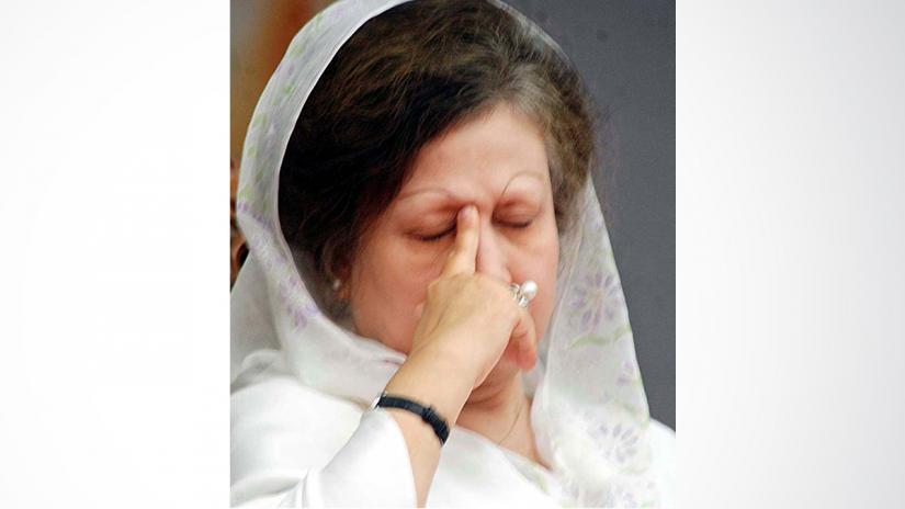 Indictment hearing in two Khaleda cases Jan 9. FILE PHOTO