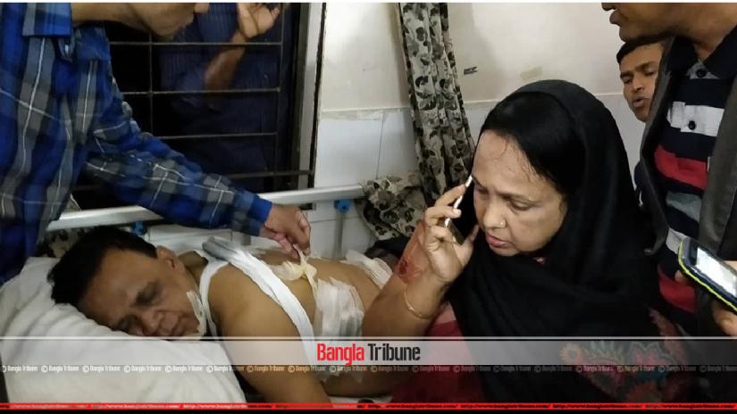 BNP leader Mahbub Uddin Khokon is being treated for gunshot injuries at the Noakhali General Hospital.