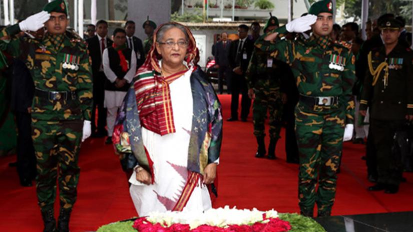 Prime Minister Sheikh Hasina paid rich tributes to Father of the Nation Bangabandhu Sheikh Mujibur Rahman on the occasion of the 48th Victory Day.