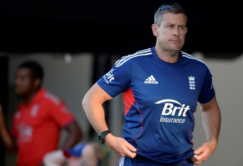 England`s coach Ashley Giles reacts after England lost the first One-Day International against the West Indies at North Sound in Antigua February 28, 2014. REUTERS/FILE PHOTO