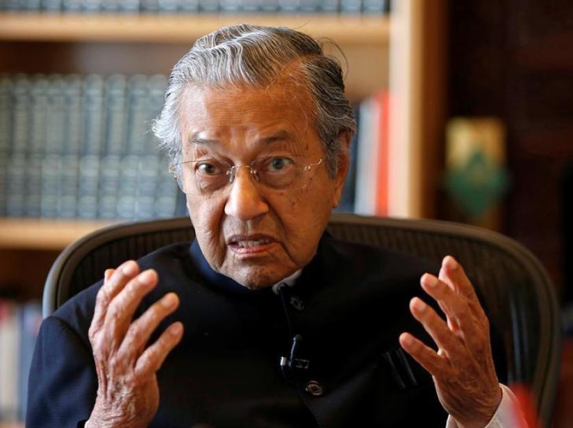 Mahathir Mohamad, during an interview with REUTERS. FILE PHOTO