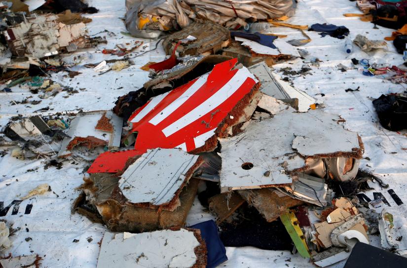 Wreckage recovered from Lion Air flight JT610, that crashed into the sea, lies at Tanjung Priok port in Jakarta, Indonesia, October 29, 2018. REUTERS