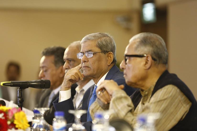 BNP Secretary General Mirza Fakhrul Islam Alamgir was seen while unveiling the party’s manifesto for the 11th Parliamentary Election at a city hotel on Tuesday (Dec 18).