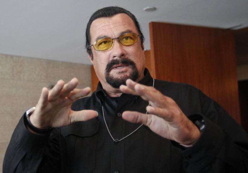 US actor Steven Seagal speaks to the media at a news conference in Moscow June 2, 2013. REUTERS/FILE PHOTO