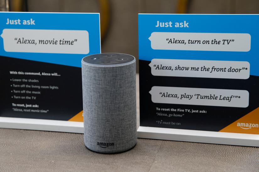 Prompts on how to use Amazon`s Alexa personal assistant are seen in an Amazon ‘experience centre’ in Vallejo, California, U.S., May 8, 2018. REUTERS/File Photo