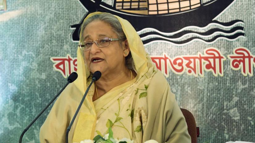 Awami League chief and Prime Ministrer Sheikh Hasina slammed the opposition alliance Jatiya Oikya Front saying that nobody was being spared from their rude and filthy behaviour. Dec 26, 2018. Photo/PID