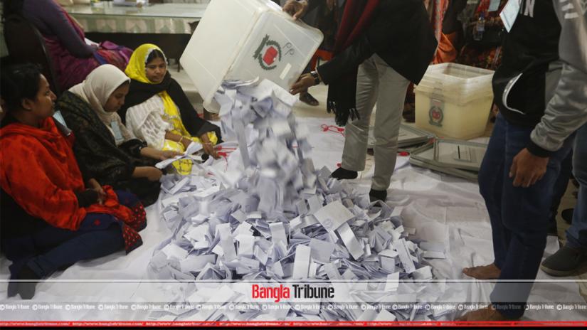 Polls opened for the nearly 104 million voters at 8 am and officially ended at 4pm. BANGLA TRIBUNE/Nashirul Islam