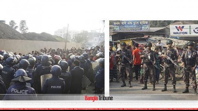 RMG workers clashed with police in Savar on Wednesday (Jan 9)