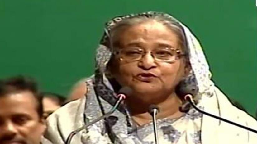 A screen grab of Prime Minister Sheikh Hasina addressing a program program at Krishibid Institution Bangladesh on Thursday (Jan 10). The program was organised to commemorate Father of the Nation Bangabandhu Sheikh Mujibur Rahman's Homecoming Day.