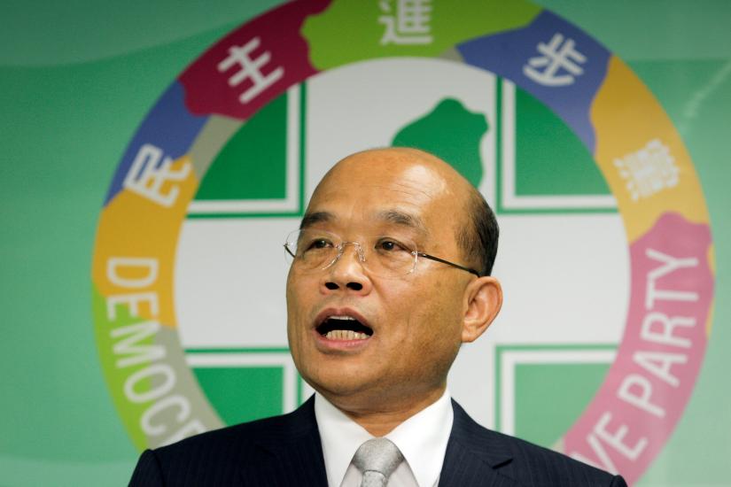 Su Tseng-chang of Taiwan`s Democratic Progressive Party (DPP) gives a speech during a news conference in Taipei, Taiwan May 30, 2012. REUTERS/File Photo
