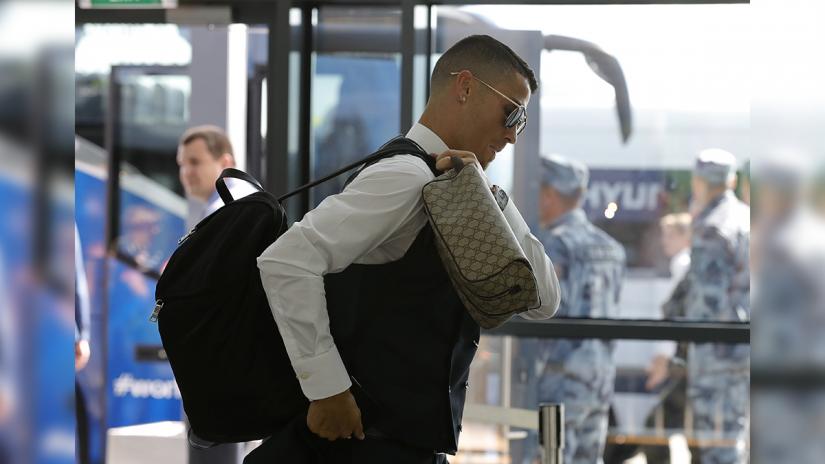 Cristiano Ronaldo walks at the airport before the departure at Zhukovsky International Airport, Moscow Region, Russia  on Jul 1, 2018. REUTERS/File Photo