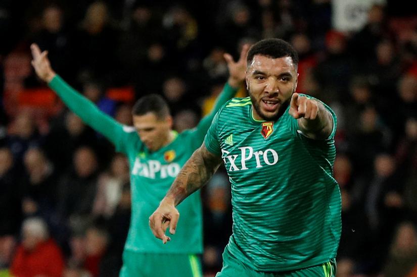 Watford`s Troy Deeney celebrates scoring their first goal against AFC Bournemouth on January 2, 2019 REUTERS