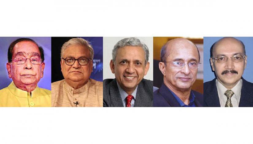 Combination of file photos show advisers to the PM (from left) HT Imam, Mashiur Rahman, Gowher Rizvi, Tawfiq-e-Elahi Chowdhury and Tarique Ahmed Siddique.