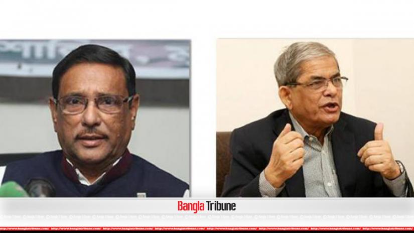 Awami League General Secretary Obaidul Quader (l) and BNP Secretary General Mirza Fakhrul Islam Alamgir (r)