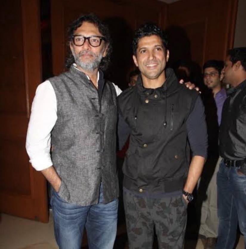 Actor Farhan Akhtar poses with director Rakeysh Omprakash Mehra. The actor is set to play the role of a boxer in Mehra's upcoming film ‘Toofan.’  PHOTO: Collected from Farhan Akhtar's Twitter account.