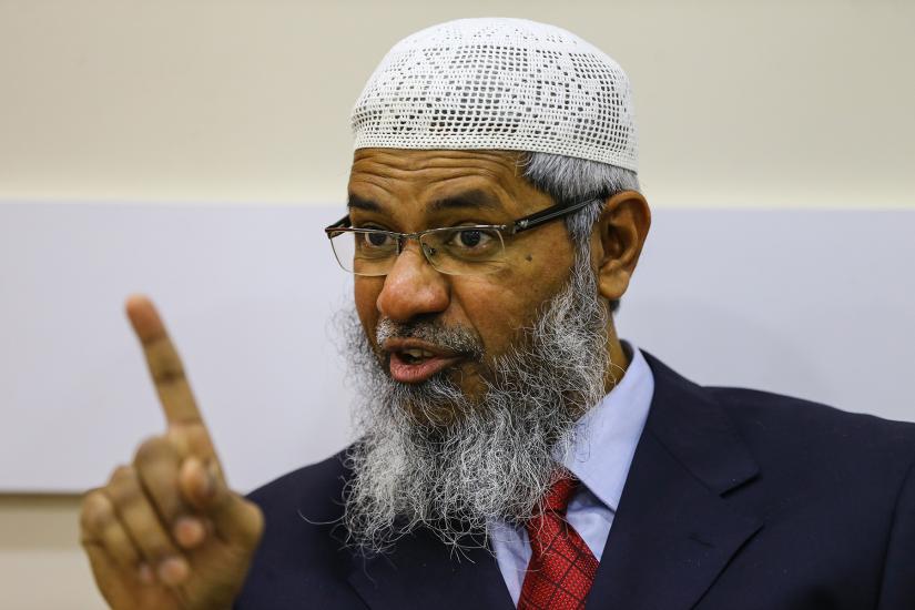 India banned Naik's Islamic Research Foundation in late 2016, accusing him of encouraging and aiding its followers to 'promote or attempt to promote feelings of enmity, hatred or ill-will between different religious communities and groups'. FILE PHOTO