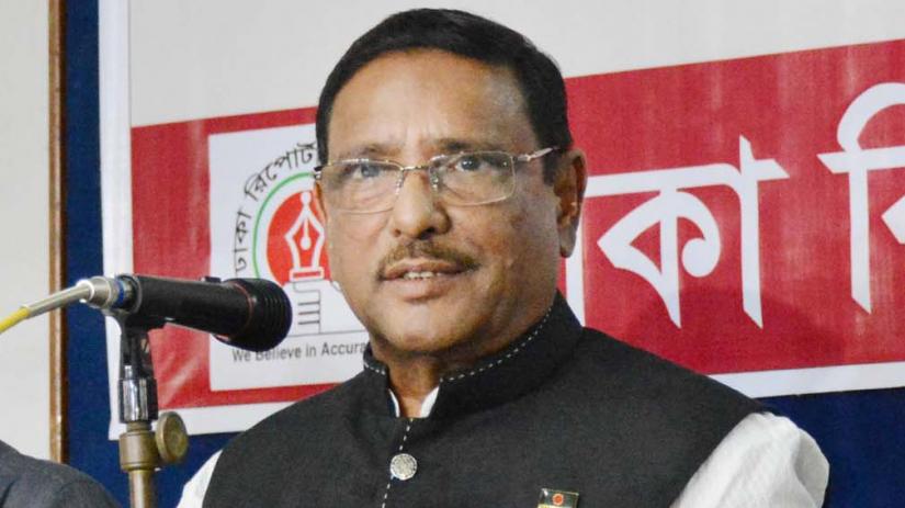 The undated photos shows Road Transport Minister and Awami League General Secretary Obaidul Quader speaking at a programme in Dhaka. FILE PHOTO