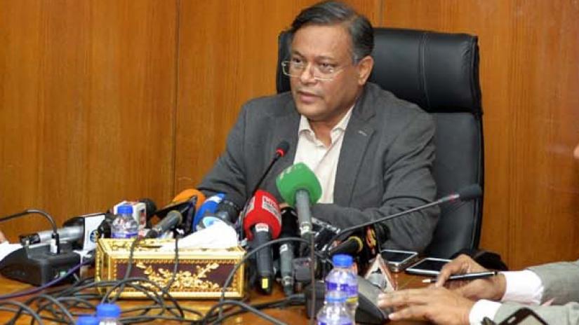 Information Minister Dr Hasan Mahmud speaks to the media briefing at his office on Jan 30. PID/File Photo