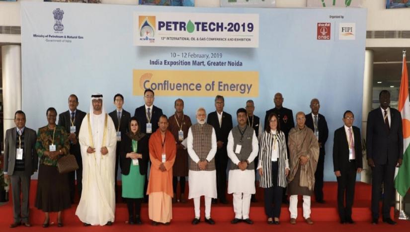 Indian Prime Minister Narendra Modi inaugurates the three-day biennial event, dubbed as the Asia’s largest international oil and gas conference and exhibition in Noida, India on Monday, Feb 11, 2019. Photo: Courtesy