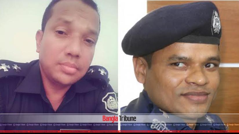 Combination photo shows SI Sekandar Hossain and ASI Mazharul Islam of Manikganj’s Saturia police.