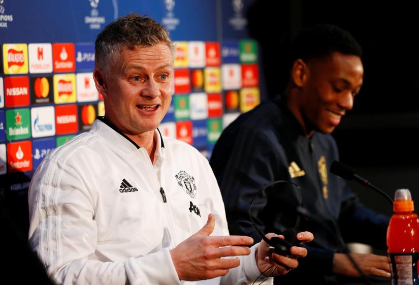 Manchester United Press Conference - Old Trafford, Manchester, Britain - February 11, 2019 Manchester United interim manager Ole Gunnar Solskjaer and Anthony Martial during the press conference Action Images via Reuters