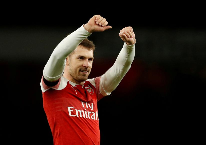 Premier League - Arsenal v Fulham - Emirates Stadium, London, Britain - January 1, 2019 Arsenal`s Aaron Ramsey celebrates after the match Action Images via Reuters