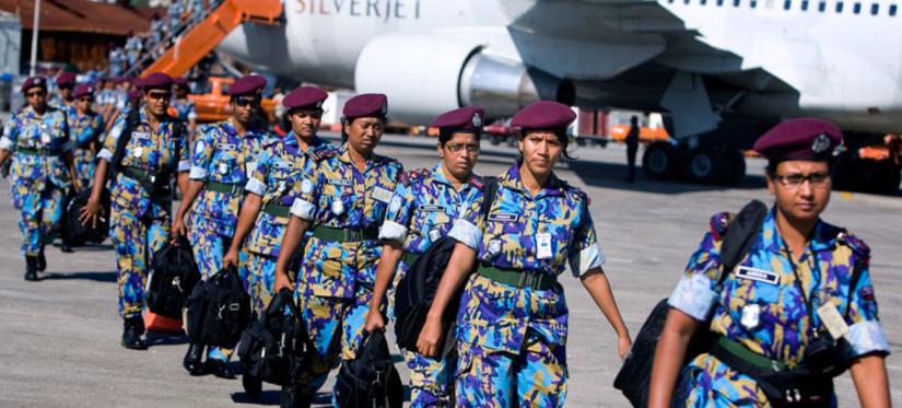 An all-female Formed Police Unit from Bangladesh, serving with the UN Stabilization Mission in Haiti, arrives in Port-au-Prince to assist with post-earthquake reconstruction. File Photo/UN