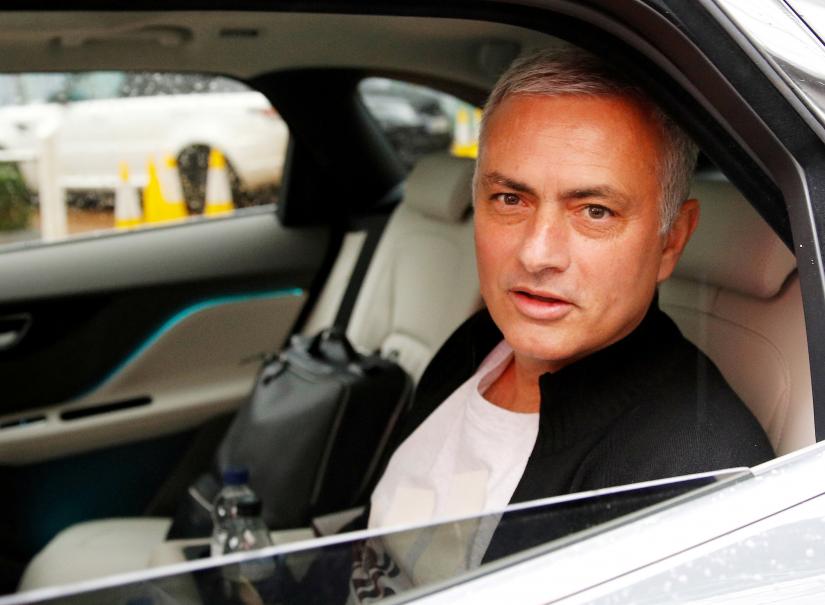 Jose Mourinho is driven away after leaving his job as Manchester United`s manager, in Manchester, Britain, December 18, 2018.  Reuters/File Photo