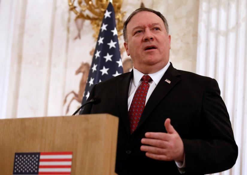 U.S. Secretary of State Mike Pompeo speaks at a news conference at Lazienki Palace in Warsaw, Poland February 12, 2019. REUTERS