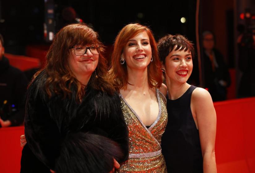 Director and screenwriter Isabel Coixet and actresses Greta Fernandez and Natalia de Molina arrives for the screening of the movie `Elisa y Marcela` (Elisa and Marcela) at the 69th Berlinale International Film Festival in Berlin, Germany, February 13, 2019. REUTERS