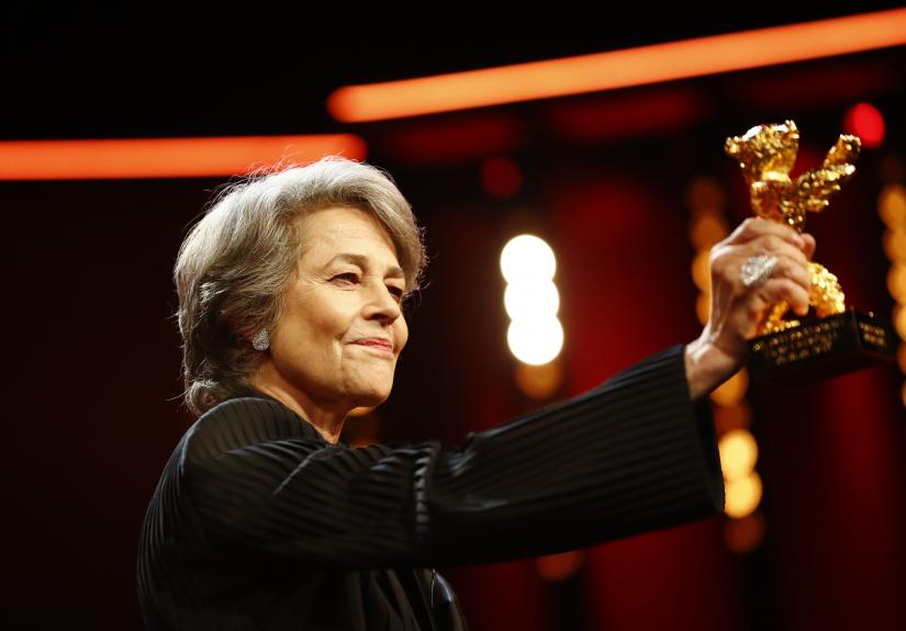 Actress Charlotte Rampling accepts an Honorary Golden Bear award at the 69th Berlinale International Film Festival in Berlin, Germany, February 14, 2019. REUTERS