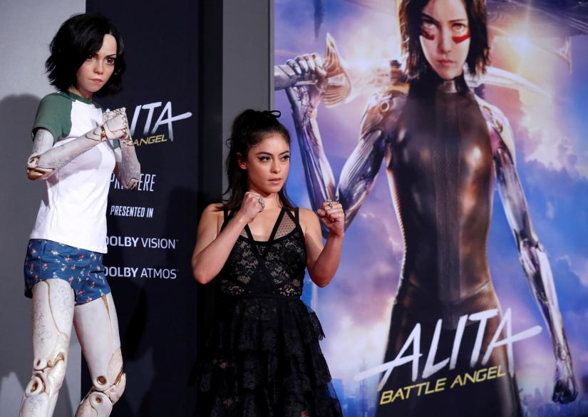 Cast member Rosa Salazar poses at the premiere for the movie `Alita: Battle Angel` in Los Angeles, California, US, February 5, 2019. REUTERS