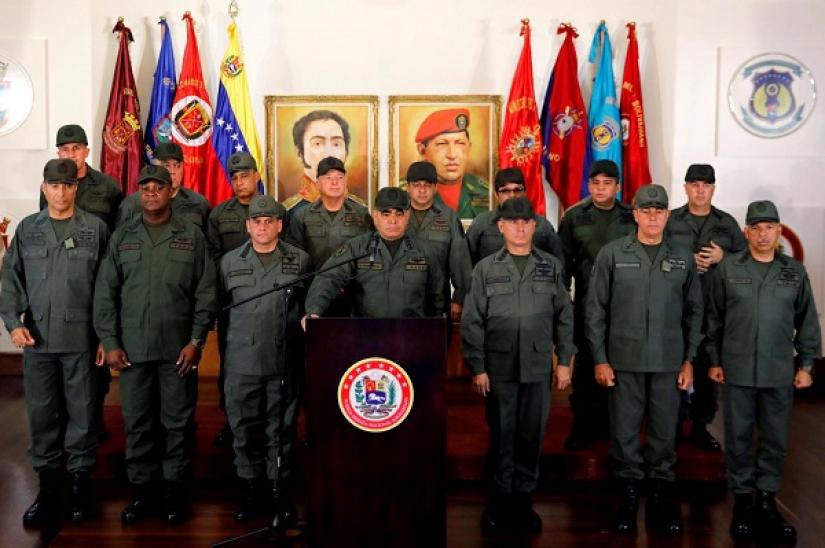 Venezuela`s Defense Minister Vladimir Padrino Lopez attends a news conference in Caracas, Venezuela, February 19, 2018. REUTERS