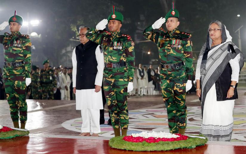 President Abdul Hamid and Prime Minister Sheikh Hasina have paid their tributes to the martyrs of the historic Language Movement on the occasion of Language Matyrs’ Day and the International Mother Language Day. Photo/Focus Bangla