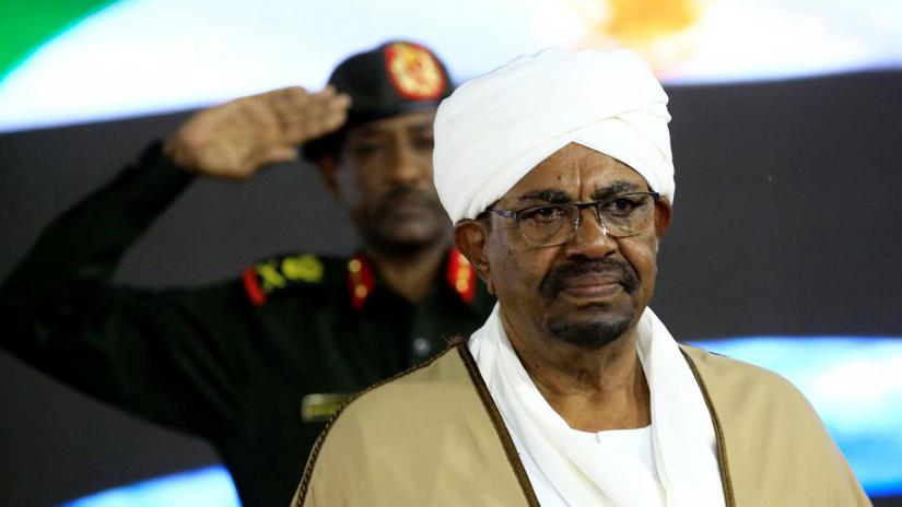 Sudan`s President Omar al-Bashir is seen before delivering a speech at the Presidential Palace in Khartoum, Sudan Feb 22, 2019. REUTERS