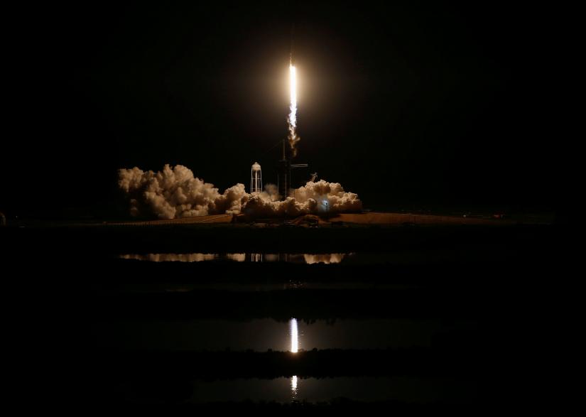 A SpaceX Falcon 9 rocket, carrying the Crew Dragon spacecraft, lifts off on an uncrewed test flight to the International Space Station from the Kennedy Space Center in Cape Canaveral, Florida, U.S., March 2, 2019. REUTERS